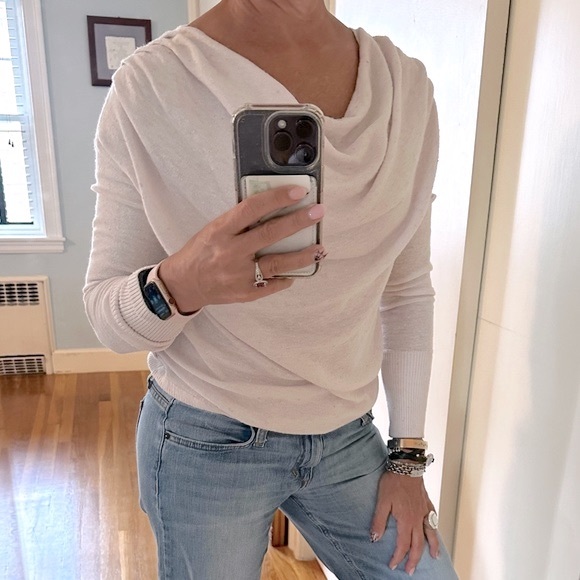 Anthropologie Sweaters - Anthropologie Moth Draped Cowl Neck Knit Top